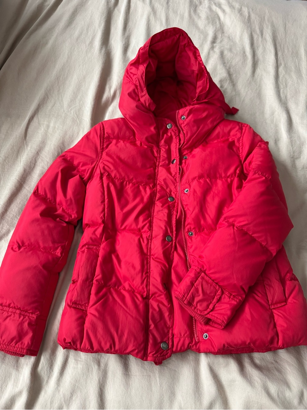 GAP Hooded Puffer Jacket - Bright Red
